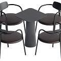 Casual table and chair combination 3d model