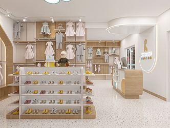 Modern Children's Wear Store 3d model