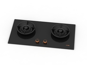 Modern gas stove 3d model