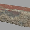 Building Exterior Wall With Red Brown And Gray Rough Texture Brick 3d model