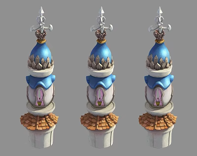 European-style cartoon building magic tower lighthouse gate tower watchtower watchtower watchtower watchtower watchtower watchtower sentry 3d model