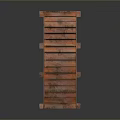 Red Wooden Arch Bridge With Steps Railings And Mossy Base On Dark Surface