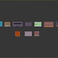 Colorful Miniature Computer Models Displaying Different Vintage Designs And Multiple Colors
