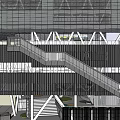 Modern Office Building With Glass Curtain Wall And Multi Storey Black White Exterior