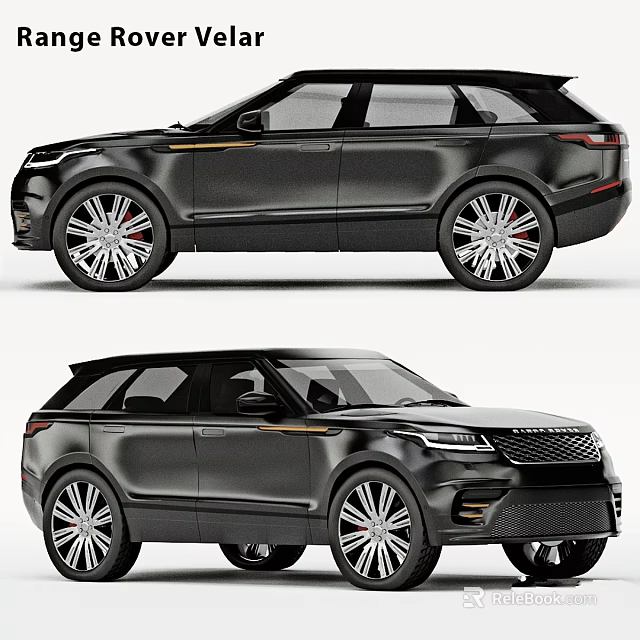 Black Modern SUV With Sleek Exterior Design And Silver Alloy Wheels 3d model 