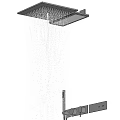 Modern Rainfall Shower System With Handheld Sprayer And High Pressure Water Flow Design 3d model