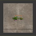 Park Landscape With Orange Archway Green Plants Pink Purple Flowers Golden Lanterns On Stone Platform