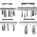 Hanging Clothes Hangers with Metal Rods and Hanging Shirts Pants for Wardrobe Organization