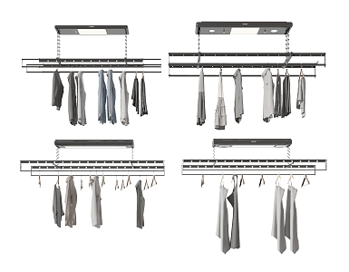 Modern drying rack electric clothes rail 3d model