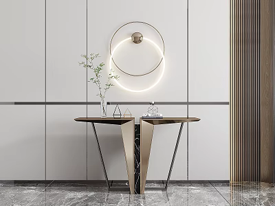 Light Luxury End View Desk 3d model