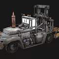 Industrial Heavy Duty Forklift With Mechanical Structure Cargo Fork And Rubber Tires