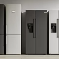 Modern Refrigerators And Freezers In Black White Gray With Double Door Design For Home Use