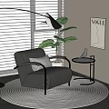 Single sofa 3d model