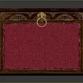Vintage Wooden Carved Jewelry Box With Red Interior And Gold Accents