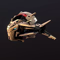 Futuristic Spaceship Design For Cosmic Exploration With Illuminated Features And Sleek Structure