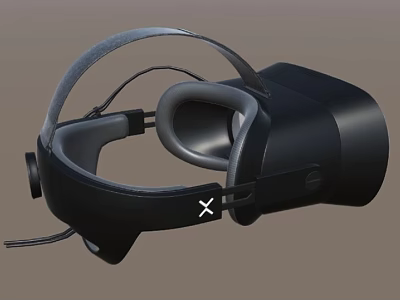 Black VR Headset With Modern Design And Comfortable Adjustable Headband 3d model