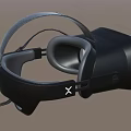 Black VR Headset With Modern Design And Comfortable Adjustable Headband 3d model