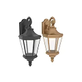 Classic Black And Gold Wall Sconces With Glass Shades For Home Decor