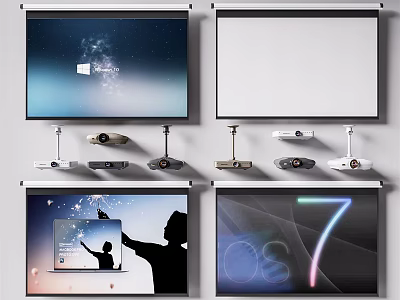 Projection Monitoring System Featuring Various Projection Scenes User Operation And Display Interfaces 3d model