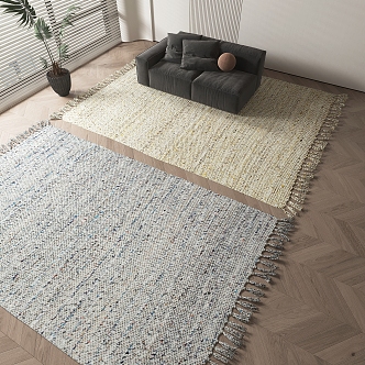 Modern Square Carpet 3d model