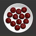 Fresh Red Apples Served On A White Plate For Healthy Daily Snack