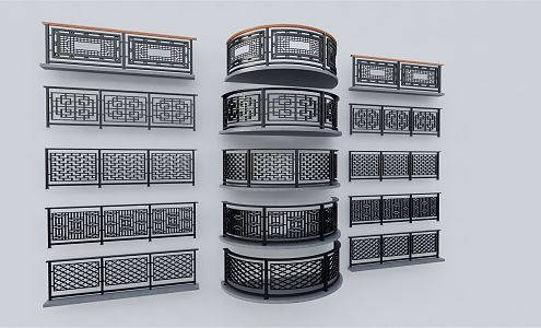 New Chinese Guardrail 3d model