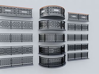 New Chinese Guardrail 3d model