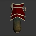 Character Lower Body Costume With Red Belt Golden Decoration And Green Pants Worn Cuffs