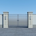 Iron stone gate 3d model