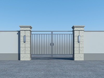 Iron stone gate 3d model