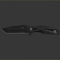 Modern Black Tactical Knife With Sharp Blade Textured Handle And Metal Construction 3d model