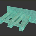 Old Wooden Pallet With Metal Corner Brackets Worn Surface And Wood Grain On Dark Background