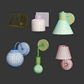 Contemporary Modern Furniture Lamps Featuring Metal Bases And White Shades Design