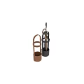 Modern Umbrella Stand With Leather And Metal Design For Home Storage Solutions