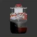 Large Container Ship Loaded With Stacked Multicolored Cargo Containers 3d model
