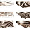 Modern Wavy Striped Ceiling Design With Dynamic Patterns For Interior Decor