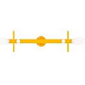 Yellow Outdoor Seesaw With White Seats And Curved Design For Playgrounds