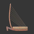 Vintage Style Wooden Small Boat Model Decorative Home Ornament With String Details