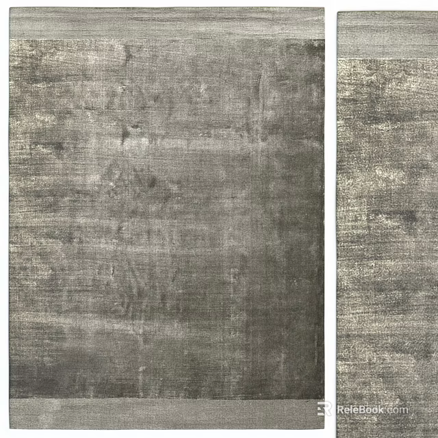 Modern Square Rug With Neutral Gray Tone And Natural Textured Design For Indoor Spaces 3d model 