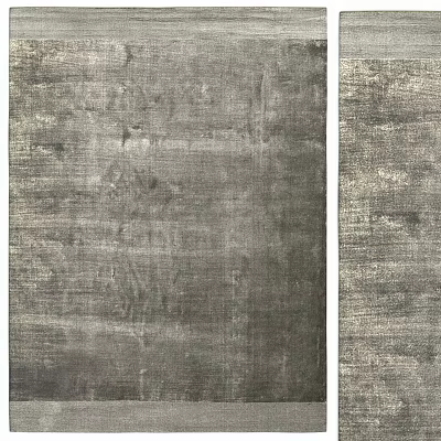 Modern Square Rug With Neutral Gray Tone And Natural Textured Design For Indoor Spaces 3d model