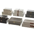 Stylish Decorative Box Ornament Set With Various Colors And Stacked Design