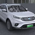 White Ford SUV With Green License Plate And Modern Exterior Design Elements