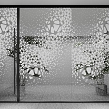 Modern Art Glass Door 3d model