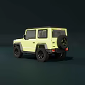 Bright Yellow Compact Off Road SUV With Black Wheels And Rugged Design