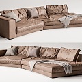 Sofa Combination Single Multi-Person Modern Nordic New Chinese Style Home Decoration Indoor Single Library 3d model