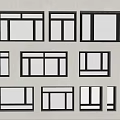 Modern windows combination windows glass windows floor-to-ceiling windows balcony windows bay windows bedroom windows sliding windows casement windows doors and windows 3d model