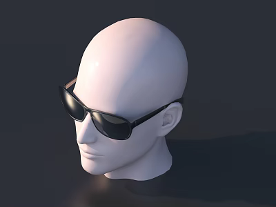 Stylish Jewelry Accessories Display On White Mannequin Head With Modern Design 3d model
