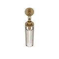 Modern Wall Lamp With Golden Metal Frame And Textured Glass Shade