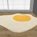 modern shaped carpet shaped plush carpet 3d model