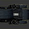Heavy Duty Sci Fi Armored Vehicle With Multiple Wheels And Blue Lights